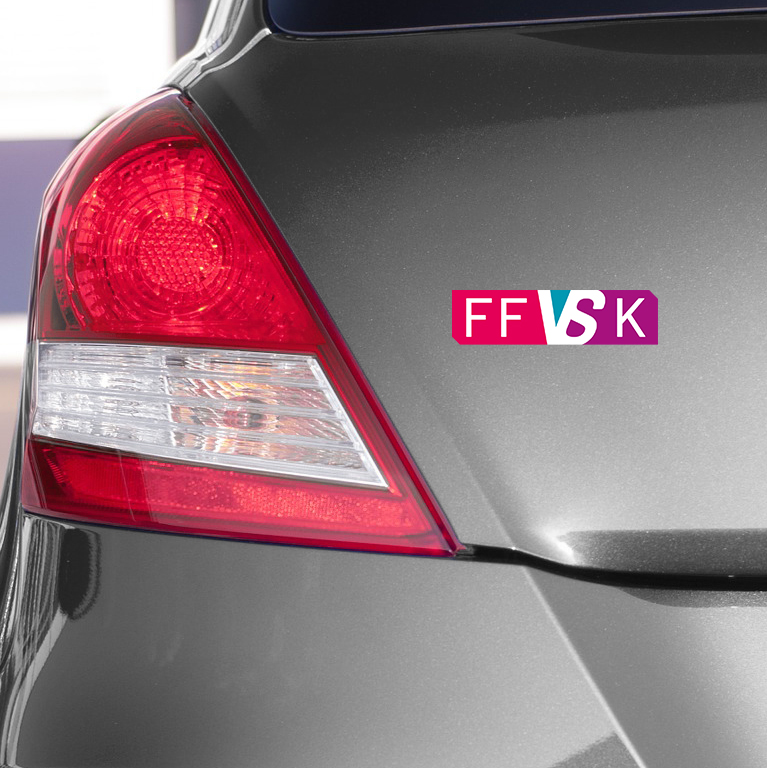 Autoaufkleber Fußballfans gegen Krebs